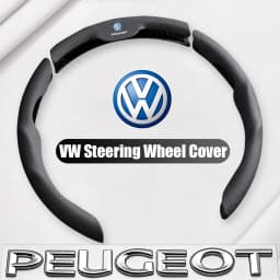 Car Steering Wheel Cover Breathable and Anti Slip Leather Handle Cover For VW Golf T‑Roc Tiguan Polo Passat T‑Cross Taigo ID.4