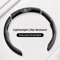 Car Steering Wheel Cover Breathable and Anti Slip Leather Handle Cover For VW Golf T‑Roc Tiguan Polo Passat T‑Cross Taigo ID.4