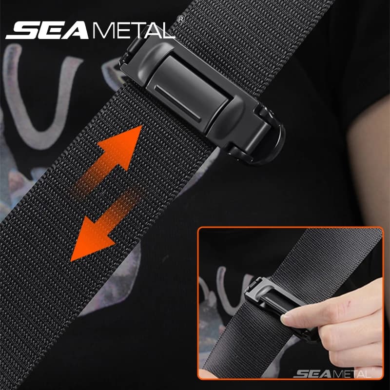 SEAMETAL Car Seat Belt Fastener Clip Flexible Adjustable Seat Belt Adjuster Universal Safty Belt Buckle