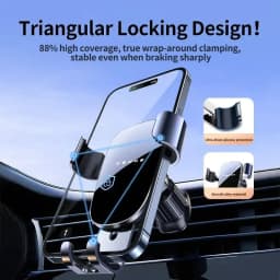 TIMESS Car Holder Mount Upgrade Auto Locking Universal Phone Stand Holder with Hook Clip for Car Air Vent for iPhone Samsung