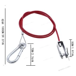 Universal Heavy Duty Stainless Steel Caravan Trailer Breakaway Rope Brake Away Safety Cable Braked Hitch Accessories Parts