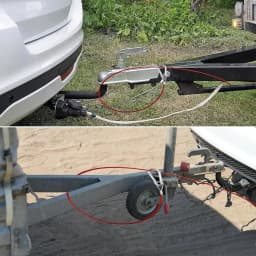 Universal Heavy Duty Stainless Steel Caravan Trailer Breakaway Rope Brake Away Safety Cable Braked Hitch Accessories Parts