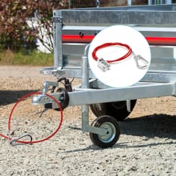Universal Heavy Duty Stainless Steel Caravan Trailer Breakaway Rope Brake Away Safety Cable Braked Hitch Accessories Parts