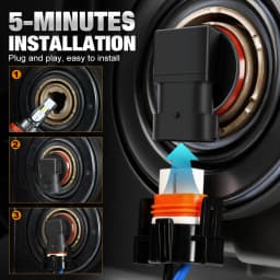 XSTORM H7 LED Fog Lights Bulbs H4 H11 9005 9006 LED Headlight for Car 80W 20000LM 6000K Auto Headlamps Plug & Play 12V 24V