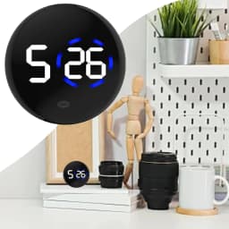 Fashionable Car LED Clock Touch-Control Dashboard Watch with LED Display Light for Fridge RV Classroom Travel Vehicle
