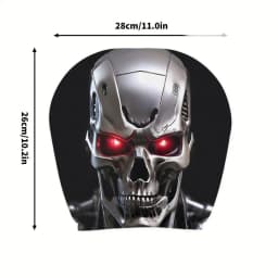 2Pcs Terminator Robot Print Car Headrest Covers Unfilled Design HD 3D Digital Printing Universal Unique Auto Head Rest Protector