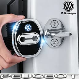 4Pcs Silicone Car Door Lock Buckle Protector Cover For VW Golf Tiguan T-Roc Polo Passat ID.4 T-Cross ID.3 Taigo ID.7 Atlas Beetl