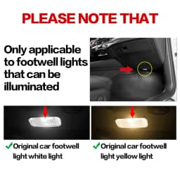 2X LED Car RGB Interior Footwell Light Atmosphere Lamp Accessories For SEAT Ateca Leon 5F MK3 Ibiza ST Toledo KG MK4 Alhambra 7N