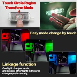 2X LED Car RGB Interior Footwell Light Atmosphere Lamp Accessories For SEAT Ateca Leon 5F MK3 Ibiza ST Toledo KG MK4 Alhambra 7N