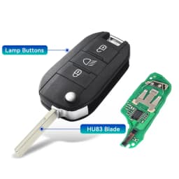 KEYYOU For Peugeot 508 208 2008 301 308 5008 For Citroen C-Elysee C4-Cactus 433.92Mhz ID46-pcf7941 Car Remote Key 2/3 Buttons