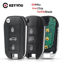 KEYYOU For Peugeot 508 208 2008 301 308 5008 For Citroen C-Elysee C4-Cactus 433.92Mhz ID46-pcf7941 Car Remote Key 2/3 Buttons