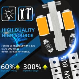 10pcs W5W Led T10 Canbus Led Bulbs 8Pcs 5730 SMD 168 194 LED Interior Map Dome Lights Auto Clearance Light Parking Signal Lamp
