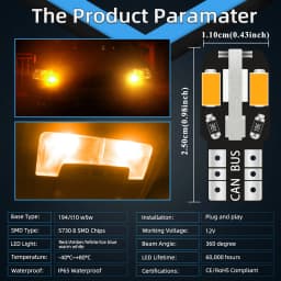 10pcs W5W Led T10 Canbus Led Bulbs 8Pcs 5730 SMD 168 194 LED Interior Map Dome Lights Auto Clearance Light Parking Signal Lamp