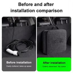 EV Charger Storage Case Felt Electric Vehicle Charging Cord Organizer Electric Vehicle Charging Cable Organizer Bag for Car