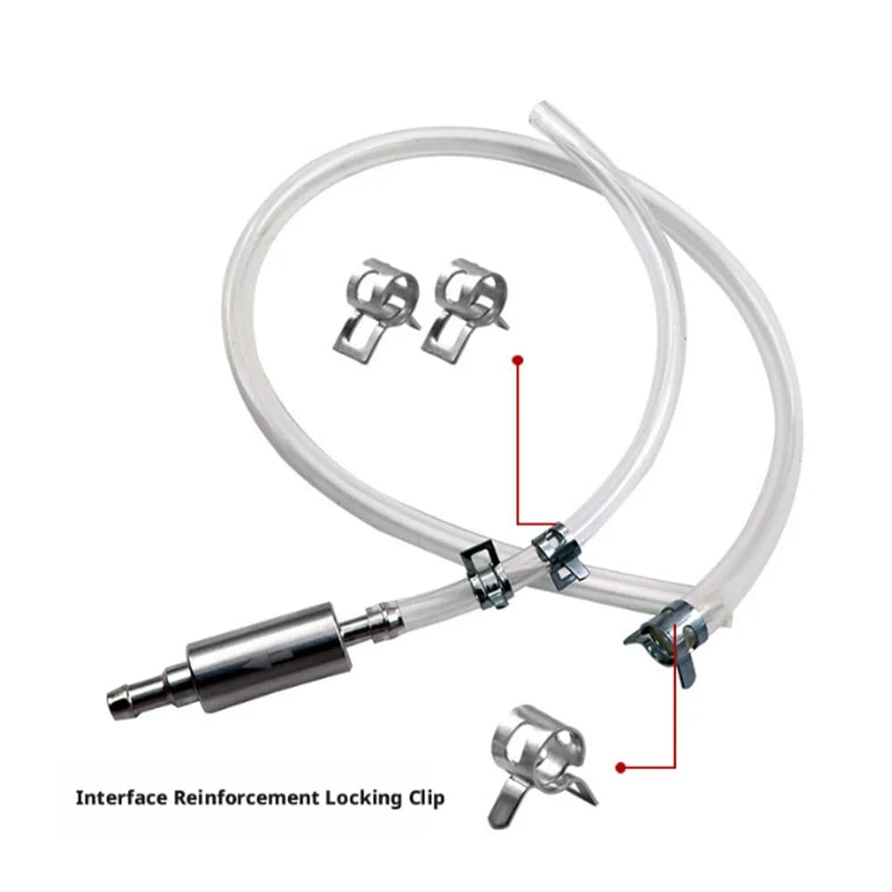 1Pcs Brake Fluid Bleeder Hose with One-Way Non-Return Check Valve Auto Car Vehicle Motorcycle Brake Clutch Bleeder Hose Pipe Kit