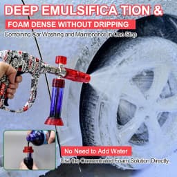 BEAR FORCE Upgraded Pressure Mini Foam Cannon Pro with 1/4" Quick Connector, 360°Adjustable Snow Foam Lance for Pressure Washer