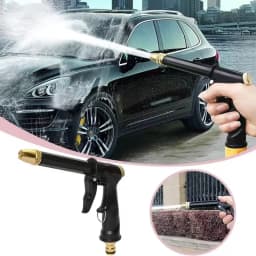 Automobile High-pressure Car Wash Water Gun, New Copper-plated Nozzle, Thickened Long Rod, Family Car Dual-purpose High-pressure
