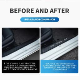 4pcs Car Door Sill Bumper Protector Emblems 3D Stickers Car Styling For Audi A3 A4 A5 A6 A7 A8 Q2 Q3 Q5 Q7 Q8 S7 S8 S3 S4 RS5