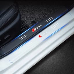 4pcs Car Door Sill Bumper Protector Emblems 3D Stickers Car Styling For Audi A3 A4 A5 A6 A7 A8 Q2 Q3 Q5 Q7 Q8 S7 S8 S3 S4 RS5