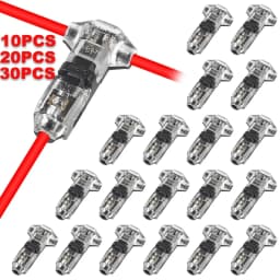 10/20/30pcs T1 2 Pin Way Plug Car Wire Cable Snap No-solder No-peel Quick Terminal Connections Joiners Auto Plug Accessories