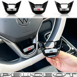 Car Interior Decoration Steering Wheel Cover Bottom Trim Sticker Accessories For VW Golf Tiguan T-Roc Polo Passat ID.4 T-Cross