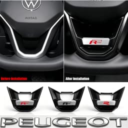 Car Interior Decoration Steering Wheel Cover Bottom Trim Sticker Accessories For VW Golf Tiguan T-Roc Polo Passat ID.4 T-Cross