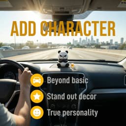 Funny 3D Printed Angry Panda Auto Dashboard Decor Cute Car Accessories for Interior Stress Relief Ornaments For Car & Home Desk