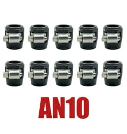 10X AN4 AN6 AN8 AN10 AN12 Car Hose Clamp Radiator Modified Fuel Water Pipe Tube Clip Buckle Fitting Oil Hose Clamps End Finisher
