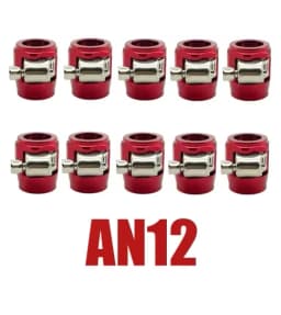 10X AN4 AN6 AN8 AN10 AN12 Car Hose Clamp Radiator Modified Fuel Water Pipe Tube Clip Buckle Fitting Oil Hose Clamps End Finisher
