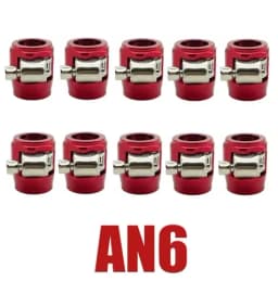 10X AN4 AN6 AN8 AN10 AN12 Car Hose Clamp Radiator Modified Fuel Water Pipe Tube Clip Buckle Fitting Oil Hose Clamps End Finisher