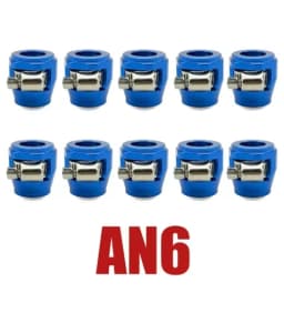 10X AN4 AN6 AN8 AN10 AN12 Car Hose Clamp Radiator Modified Fuel Water Pipe Tube Clip Buckle Fitting Oil Hose Clamps End Finisher