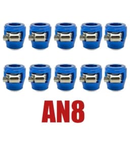 10X AN4 AN6 AN8 AN10 AN12 Car Hose Clamp Radiator Modified Fuel Water Pipe Tube Clip Buckle Fitting Oil Hose Clamps End Finisher