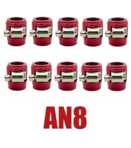 10X AN4 AN6 AN8 AN10 AN12 Car Hose Clamp Radiator Modified Fuel Water Pipe Tube Clip Buckle Fitting Oil Hose Clamps End Finisher