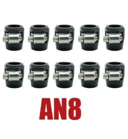 10X AN4 AN6 AN8 AN10 AN12 Car Hose Clamp Radiator Modified Fuel Water Pipe Tube Clip Buckle Fitting Oil Hose Clamps End Finisher