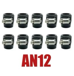10X AN4 AN6 AN8 AN10 AN12 Car Hose Clamp Radiator Modified Fuel Water Pipe Tube Clip Buckle Fitting Oil Hose Clamps End Finisher