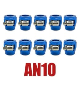 10X AN4 AN6 AN8 AN10 AN12 Car Hose Clamp Radiator Modified Fuel Water Pipe Tube Clip Buckle Fitting Oil Hose Clamps End Finisher