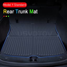 Floor Mats for Tesla Model Y Standard 2026 2025 Trunk Mat Cargo Liner Frunk Backrest Mats Accessories (Standard Models Only)