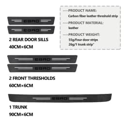 Car Door Plate Threshold Universal Anti-scratch Protector Sticke Auto Accessories For Ebro S400 S700 S800 Jaecoo J7 J8 Omoda 5