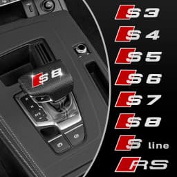 Car Logo Sticker Emblem Auto Styling Interior Decal Accessories For Audi Sline S3 S4 S5 S6 S7 S8 RS S TT A3 A4 A5 A6 A7 A8 Q5