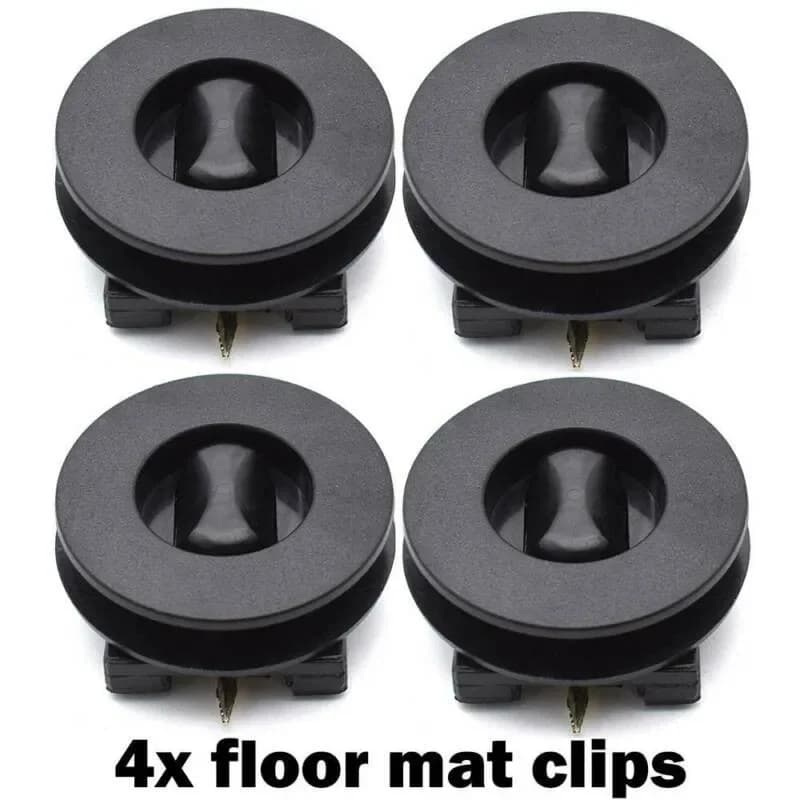 New 4Pcs Black Anti-Slip Car Floor Mounting Clamps Carpet Mats Fixing Clips Floor Holders Sleeves Universal Interior Accessories