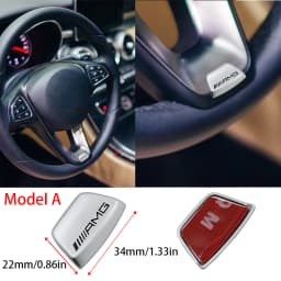3D Metal Car Logo Steering Wheel Sticker Decoration For Mercedes Benz AMG GLC W203 W206 W220 W205 W211 W212 W201 W108 W210 Class