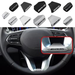 3D Metal Car Logo Steering Wheel Sticker Decoration For Mercedes Benz AMG GLC W203 W206 W220 W205 W211 W212 W201 W108 W210 Class