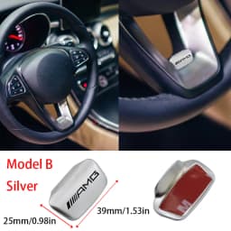 3D Metal Car Logo Steering Wheel Sticker Decoration For Mercedes Benz AMG GLC W203 W206 W220 W205 W211 W212 W201 W108 W210 Class
