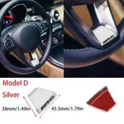 3D Metal Car Logo Steering Wheel Sticker Decoration For Mercedes Benz AMG GLC W203 W206 W220 W205 W211 W212 W201 W108 W210 Class