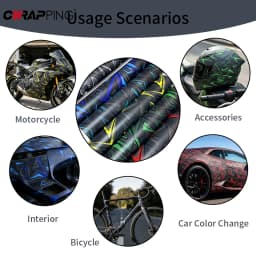 Car Adhesive Vinyl for Motorcycle Triangle Car Wrapping Film Cyberpunk Skateboards DIY Waterproof Vinyl Sticker Decals Graphics