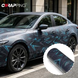 Car Adhesive Vinyl for Motorcycle Triangle Car Wrapping Film Cyberpunk Skateboards DIY Waterproof Vinyl Sticker Decals Graphics