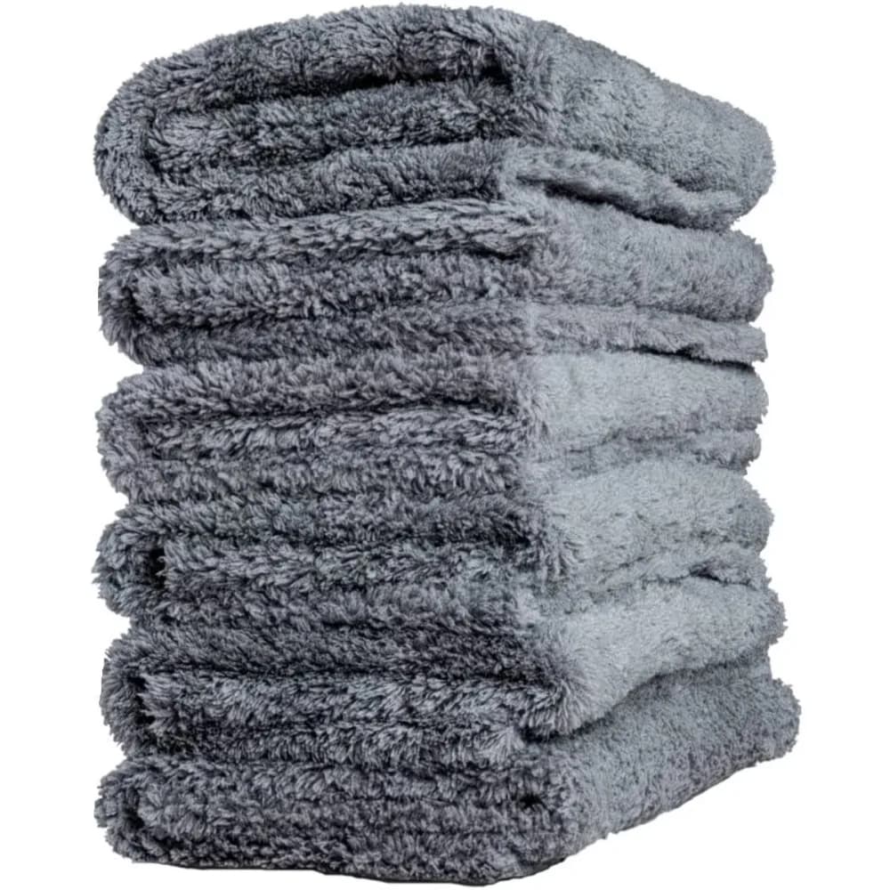 1/2/3/6pcs 16inch X 16inch 400GSM Edgeless Microfiber Car Towels Ultra Soft Auto Detailing Wash Drying Polishing Cloth