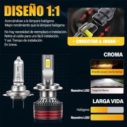 DUALVISION 2800W 6000000LM PLUS H7 H11 H1 H4 Led Headlight Bulb 6000K LED HB3 HB4 Double Copper Tube Led Lights Kits for Car 12V
