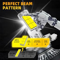 DUALVISION 2800W 6000000LM PLUS H7 H11 H1 H4 Led Headlight Bulb 6000K LED HB3 HB4 Double Copper Tube Led Lights Kits for Car 12V