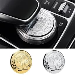 1pc 48mm Car Central Control Multimedia Knob Cover Sticker For Mercedes Benz AMG GLC GLE CLA GLA W205 W211 W213 Car Accessories